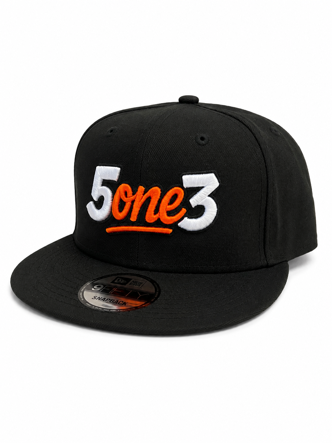 Orange & White Flat Bill Snapback
