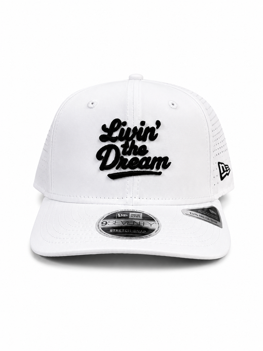 - Livin’ The Dream - White Perforated Snapback