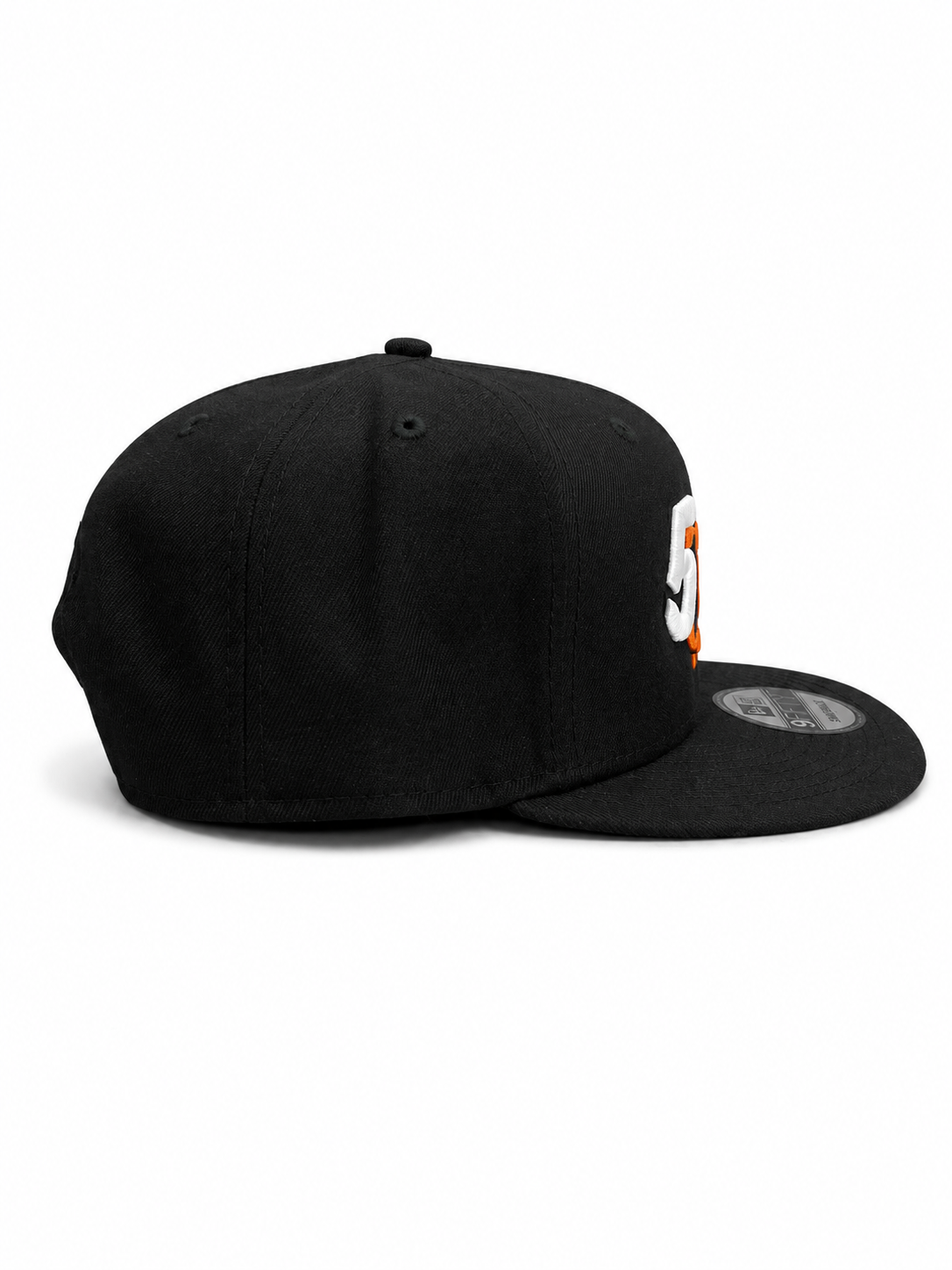 Orange & White Flat Bill Snapback