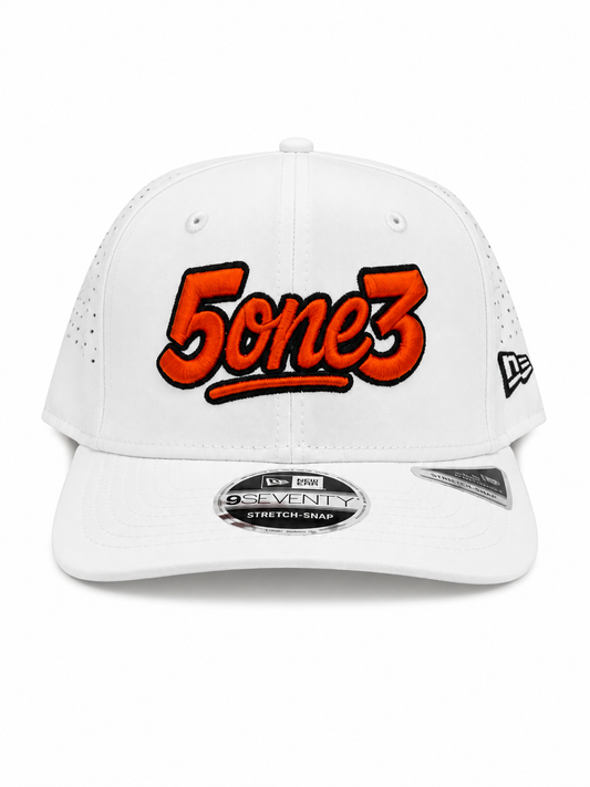 Orange & Black Perforated Snapback