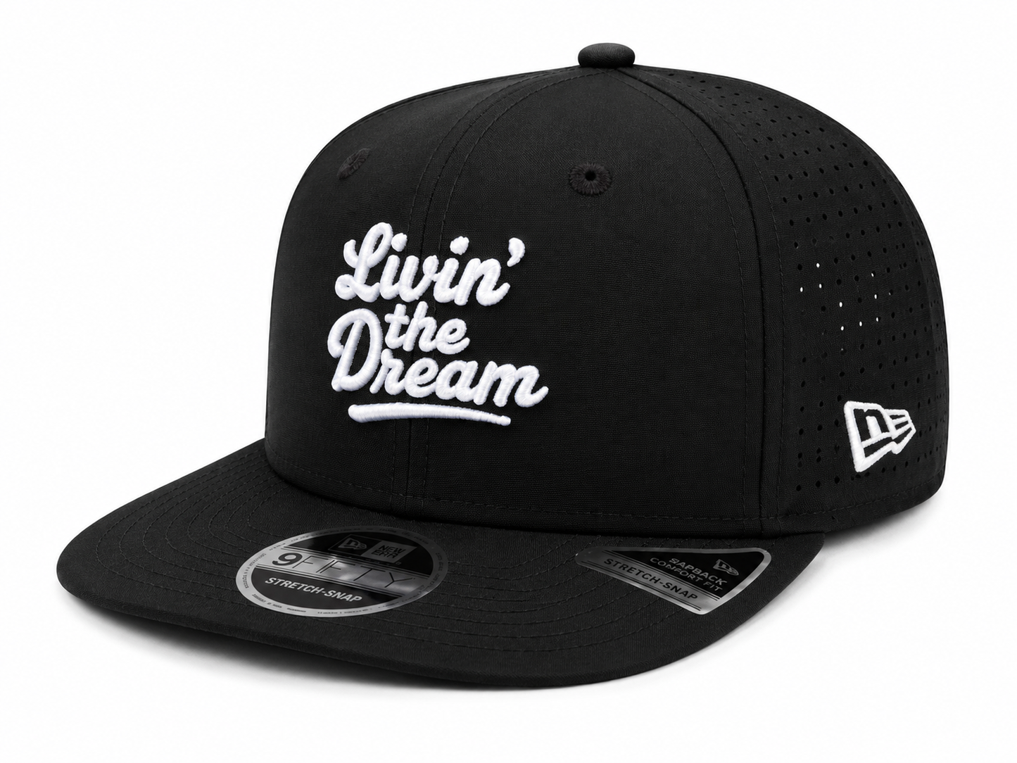 - Livin’ The Dream - Black Perforated Snapback