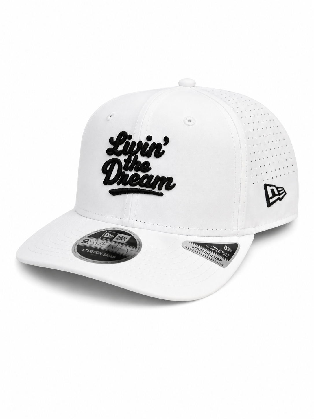 - Livin’ The Dream - White Perforated Snapback