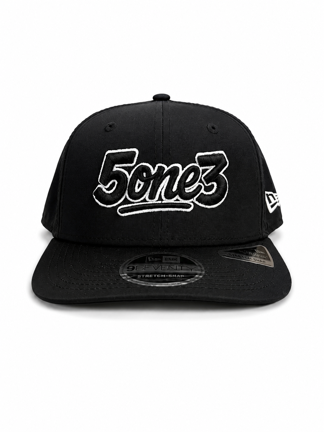 Black & White Perforated Snapback
