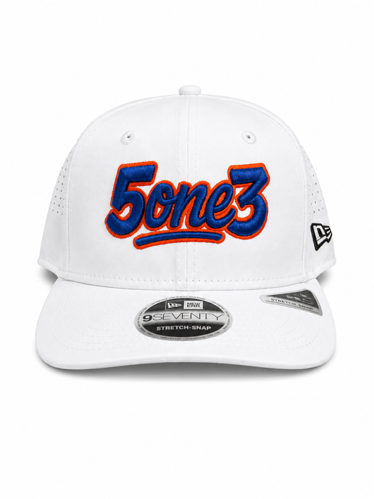 Blue & Orange Perforated SnapBack