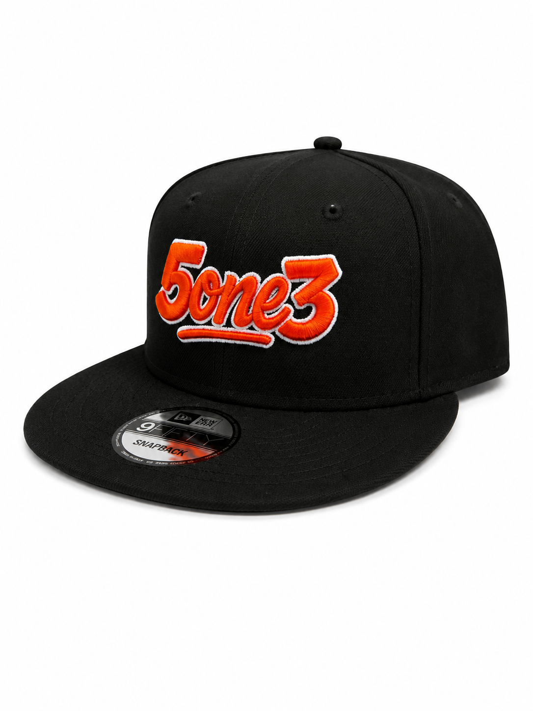 Orange & White Flat Bill Snapback