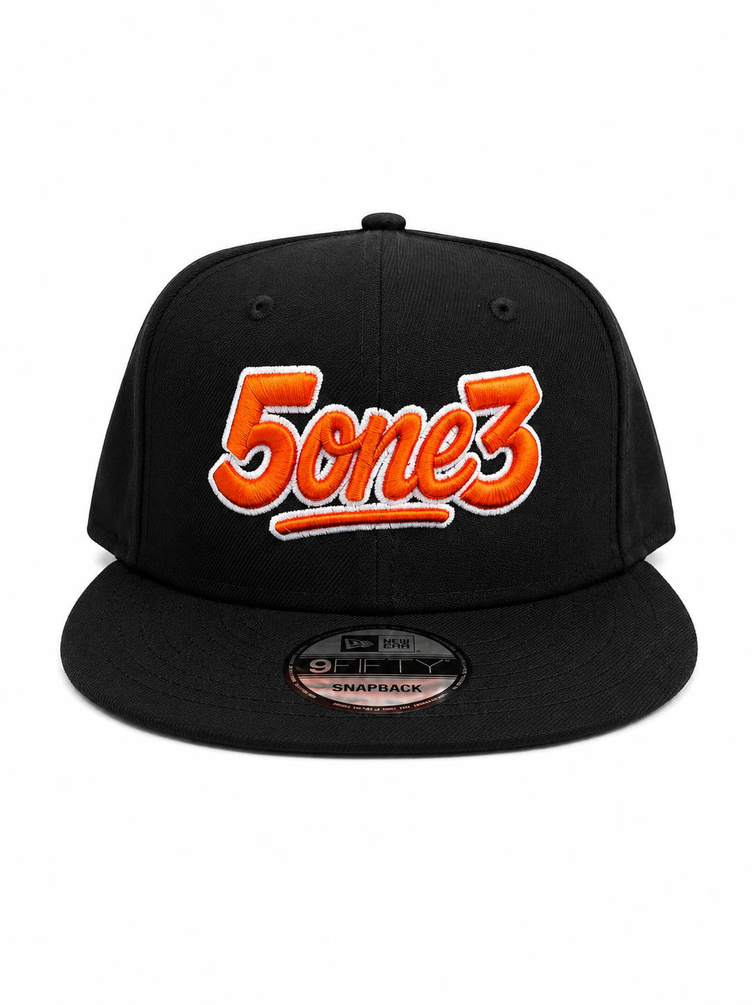 Orange & White Flat Bill Snapback