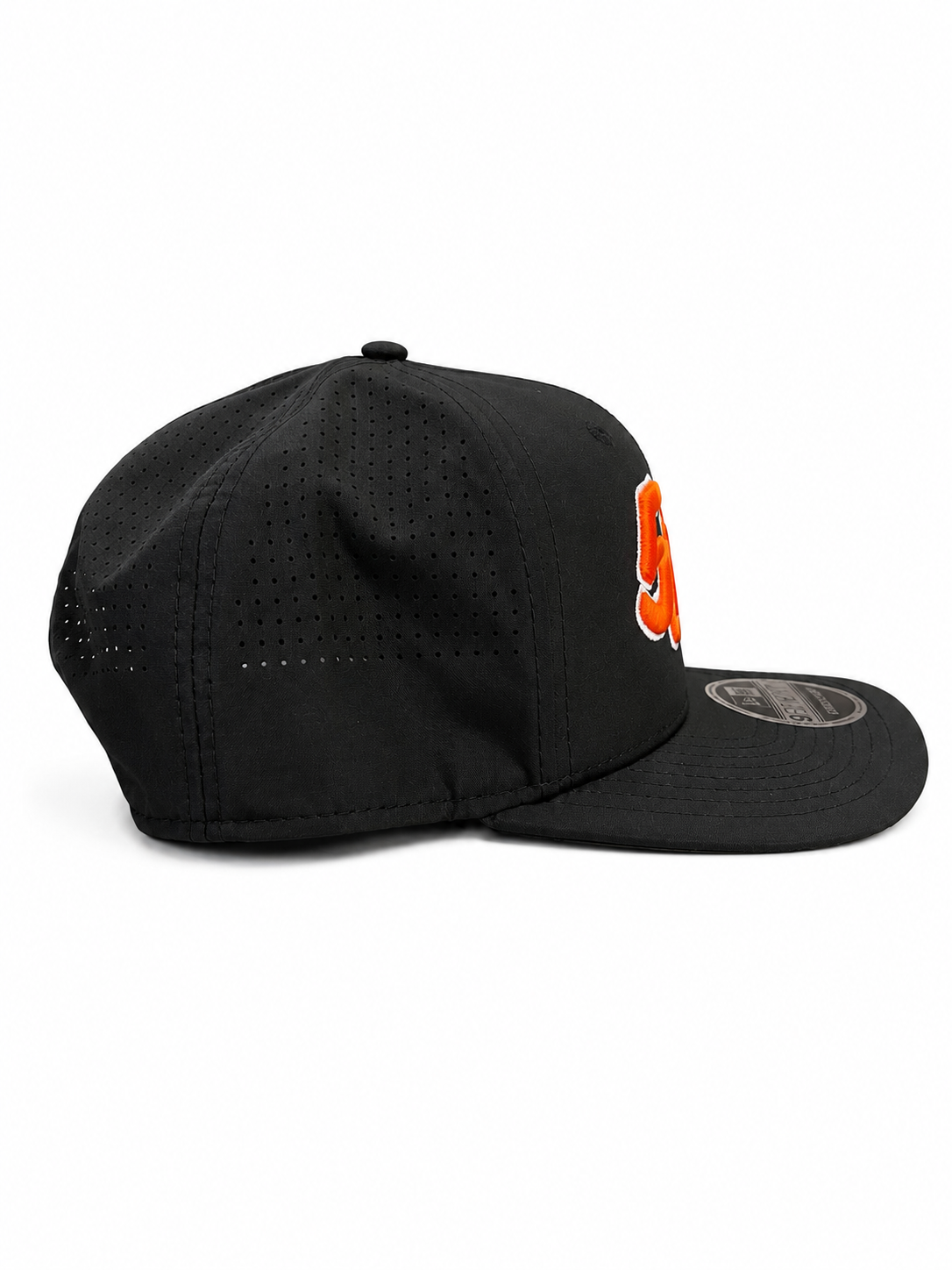 Orange & White Perforated Snapback