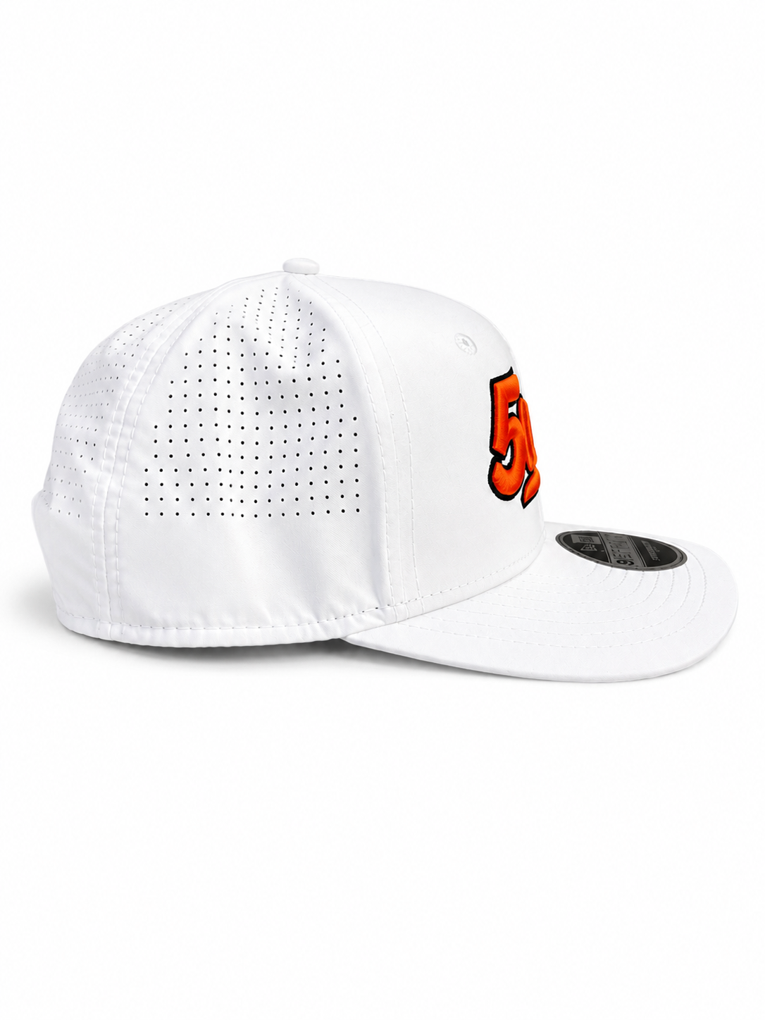 Orange & Black Perforated Snapback