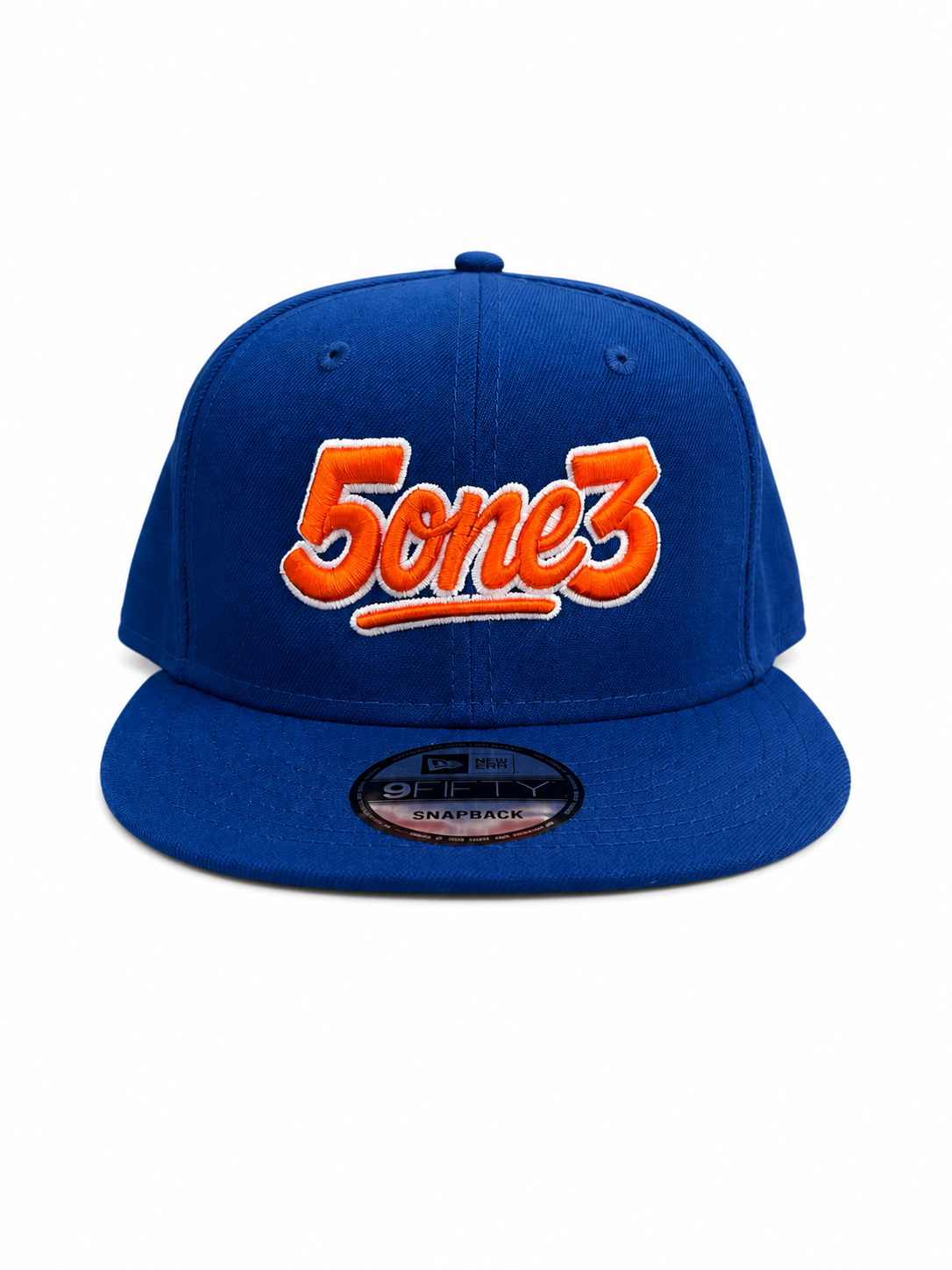 Orange & Blue Flat Bill Snapback