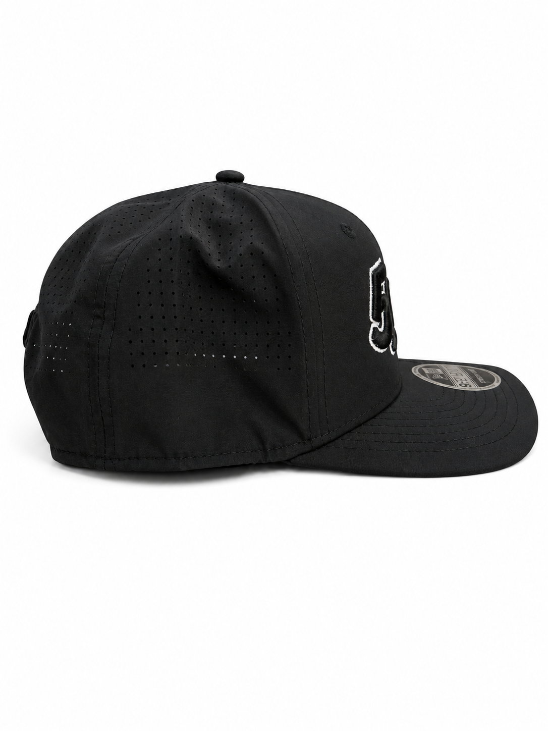 Black & White Perforated Snapback