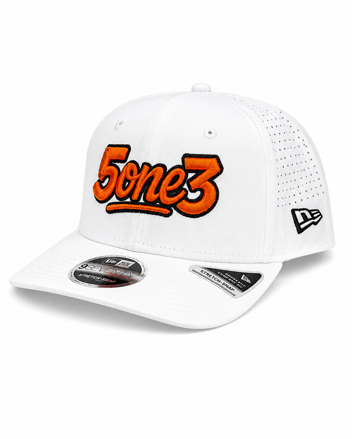 Orange & Black Perforated Snapback