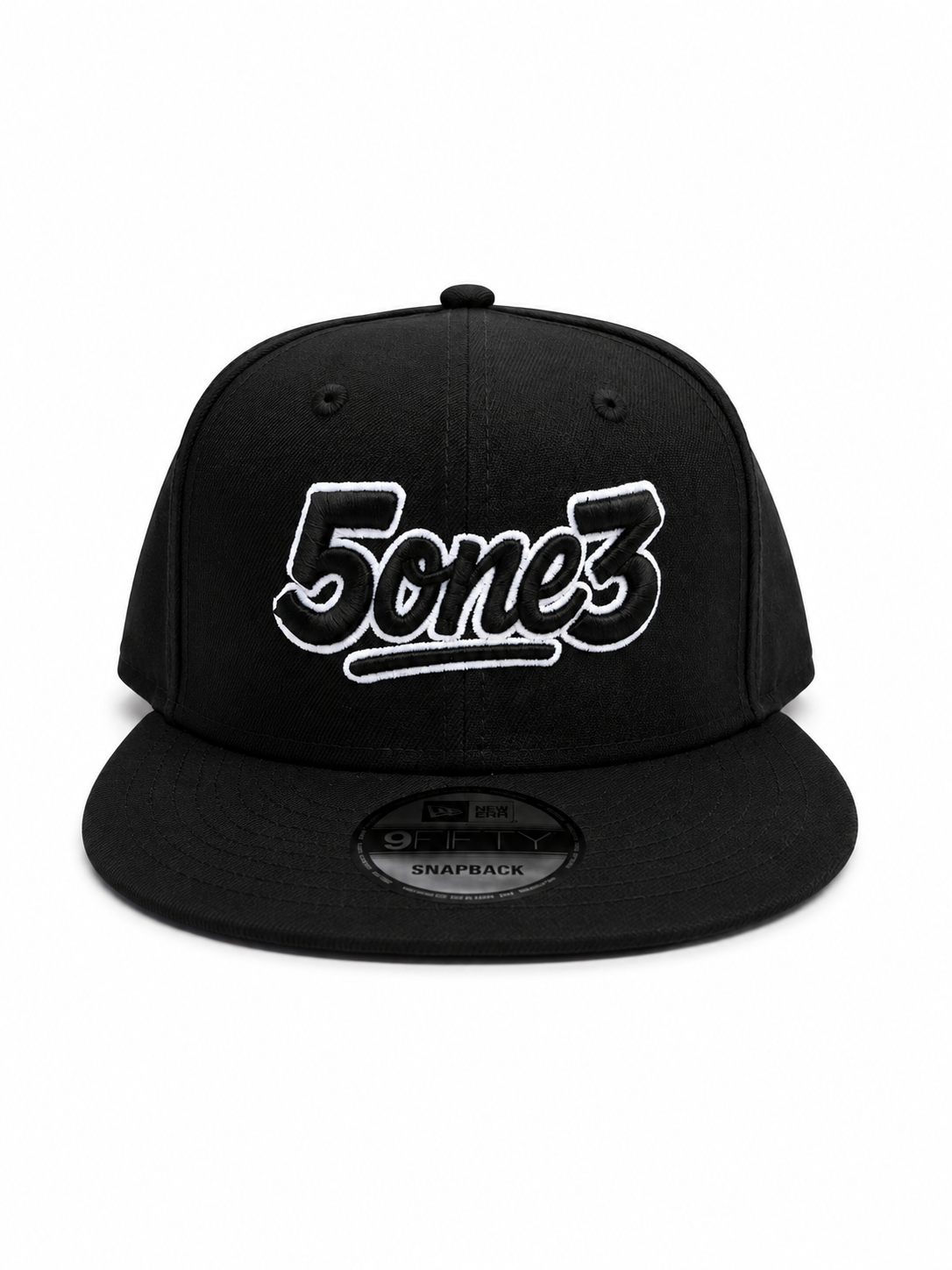 Black & White Flat Bill Snapback
