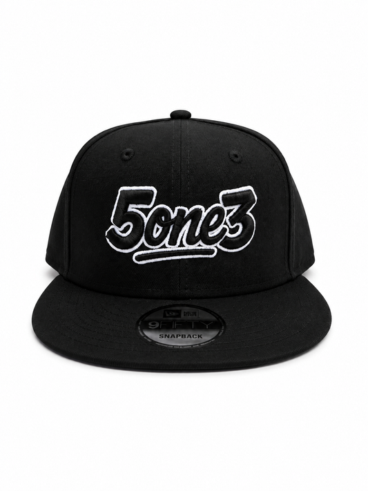 Black & White Flat Bill Snapback