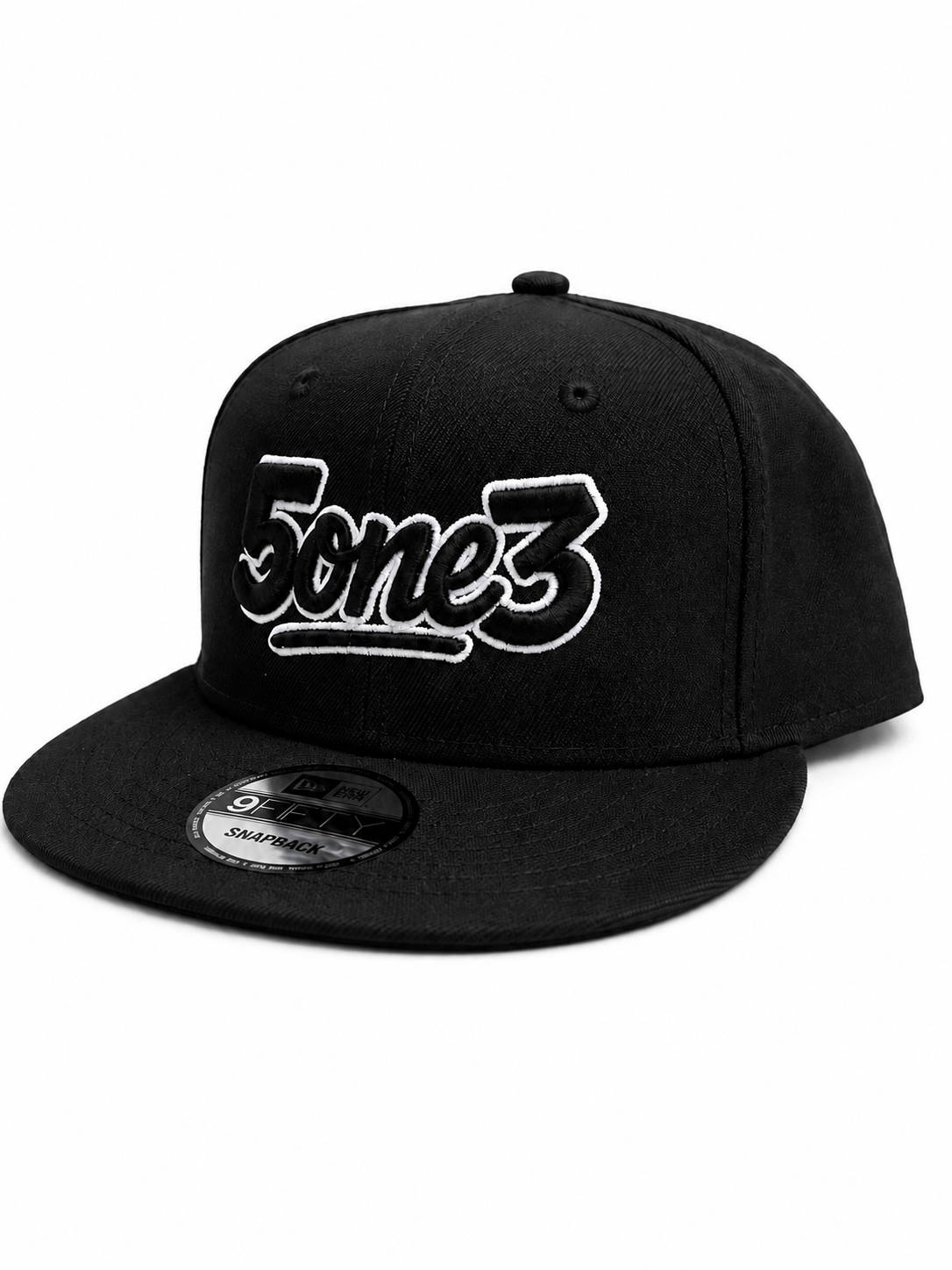 Black & White Flat Bill Snapback