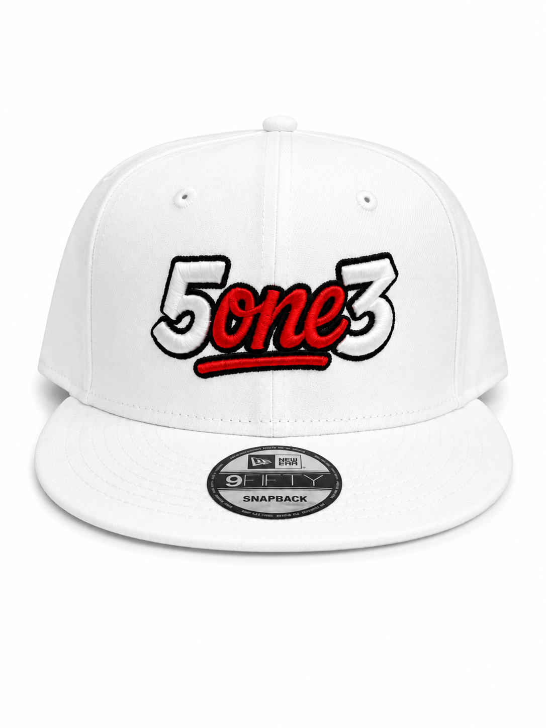 Red & White Flat Bill Snapback