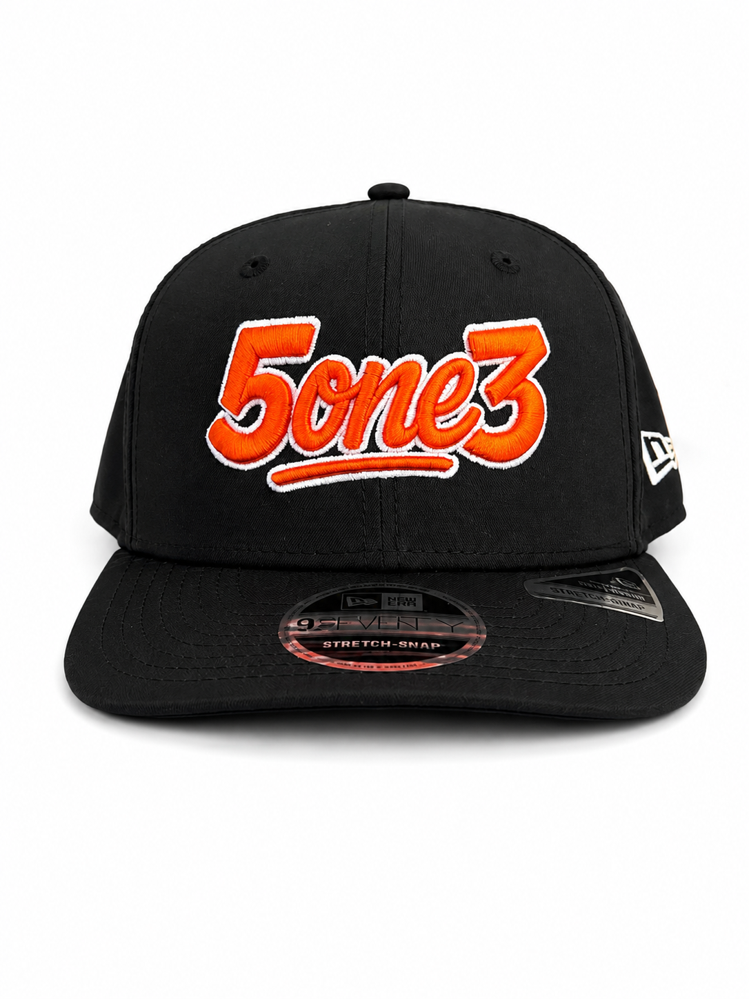 Orange & White Perforated Snapback