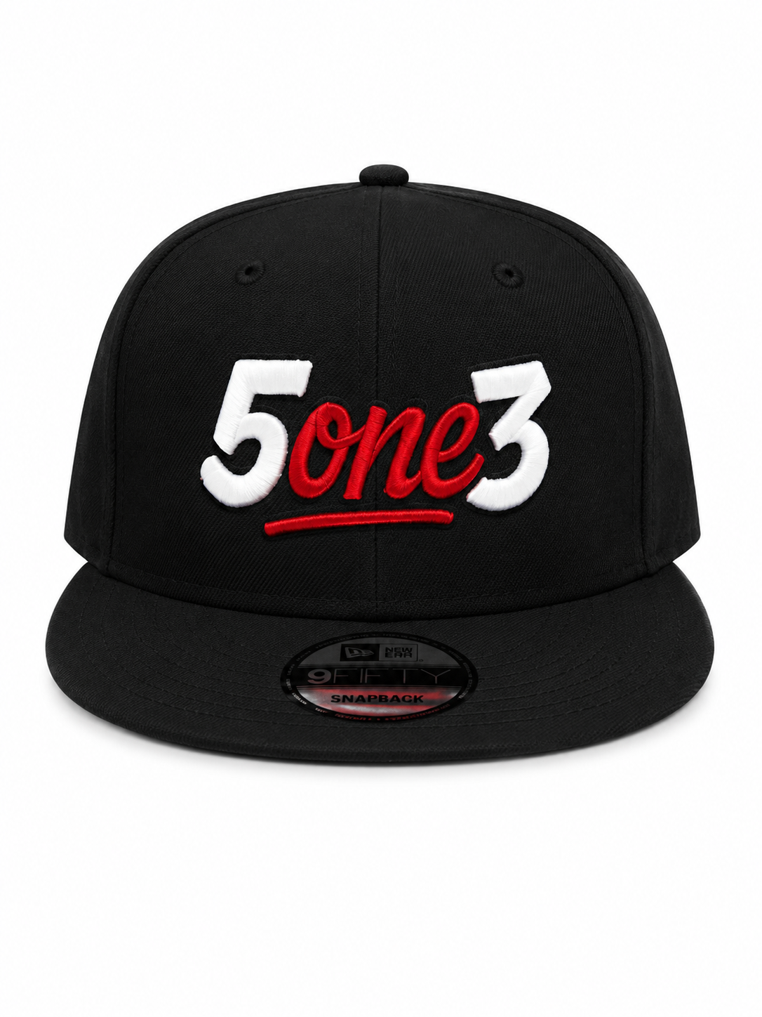 Red & White Flat Bill Snapback