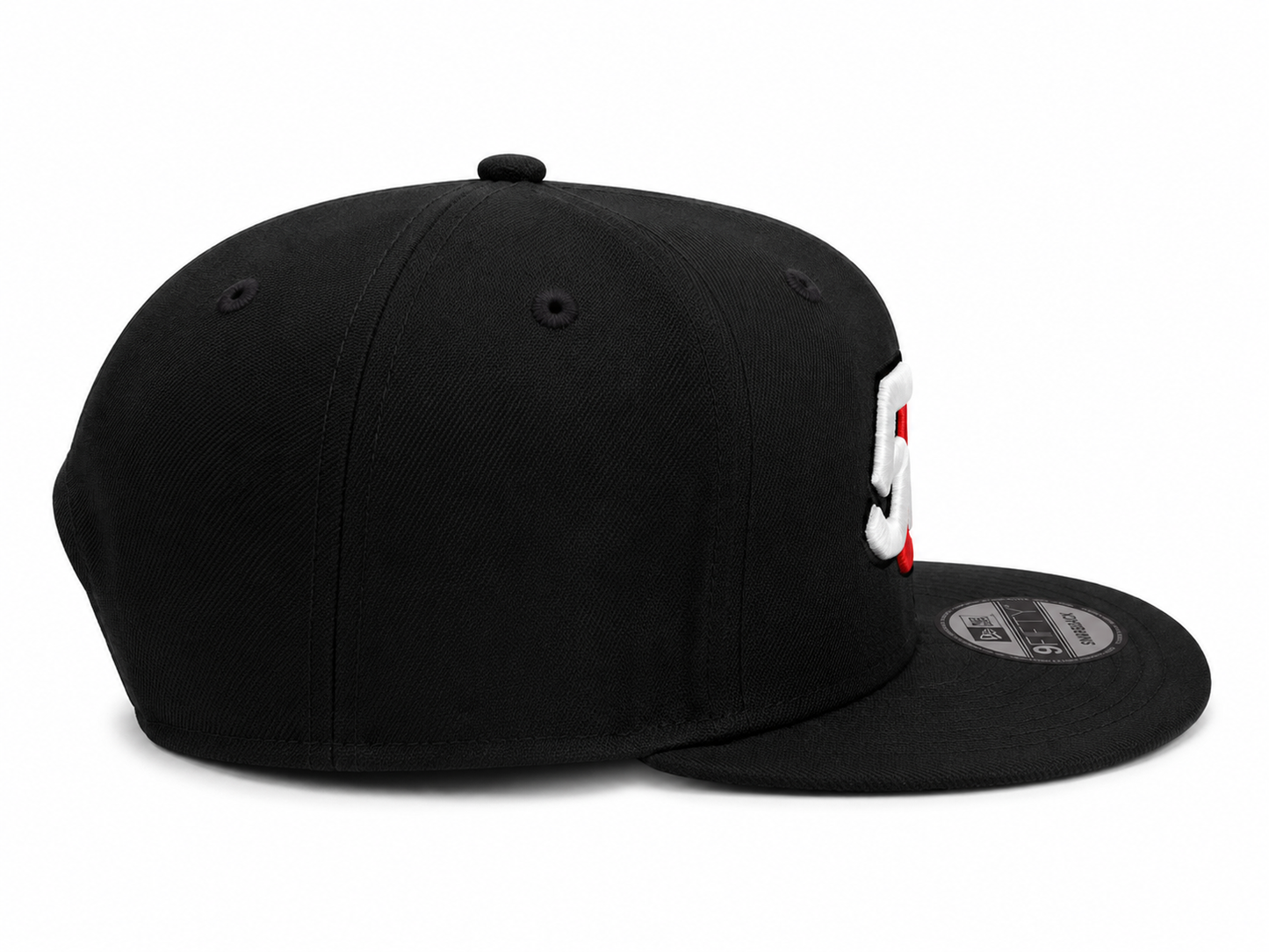 Red & White Flat Bill Snapback