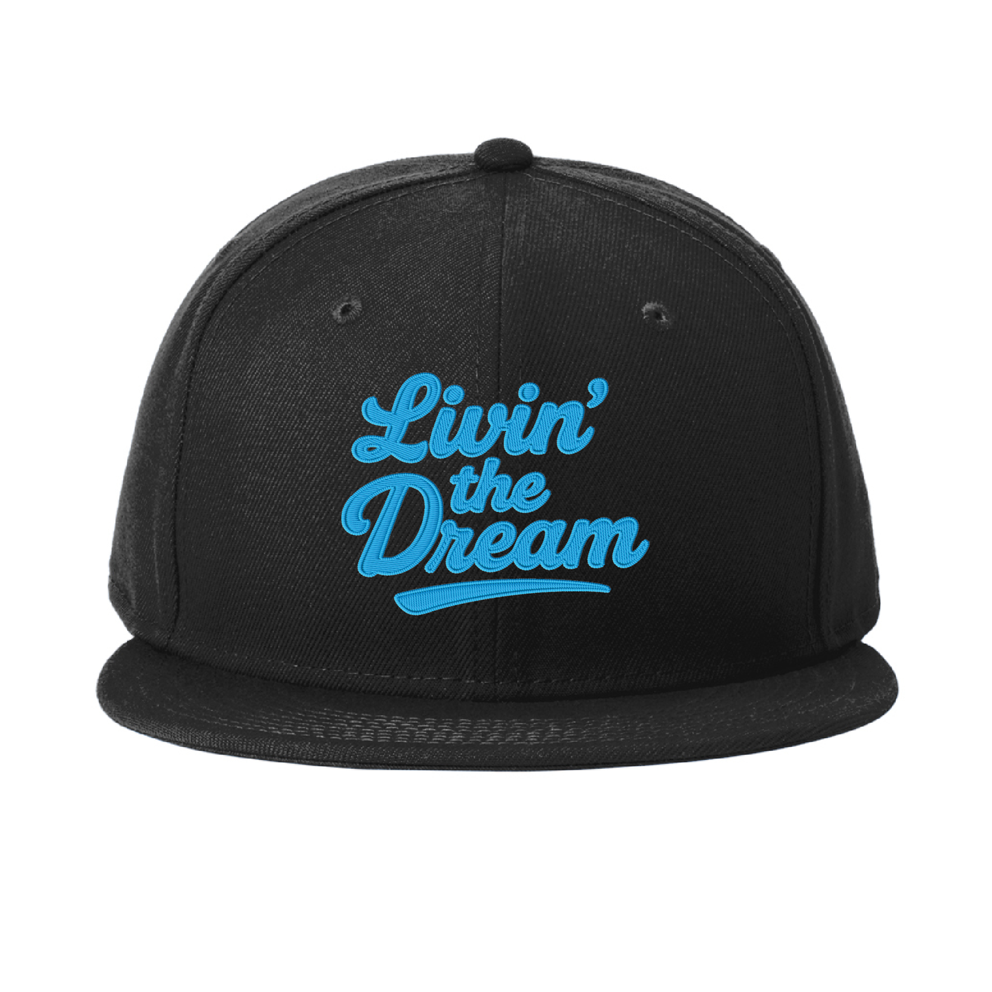 - Livin' The Dream - Black Flat Bill Snapback